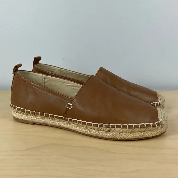 Sam Edelman Women’s Size 7.5 M Khloe Brown Leather Slip On Espadrille Shoes - Picture 2 of 12